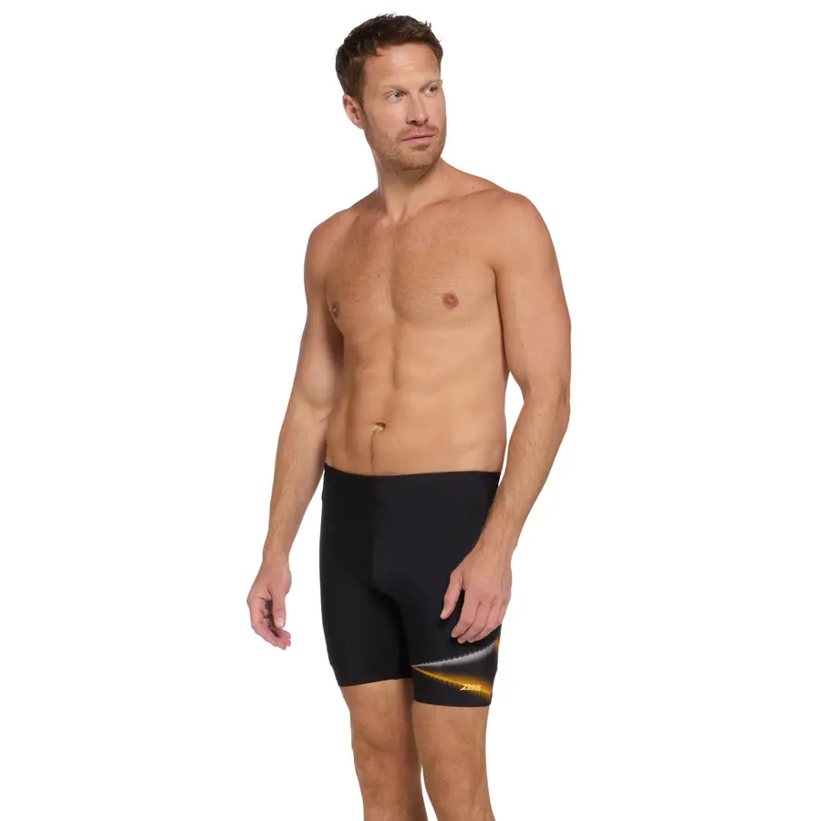 Oblique Mid Jammer Badebukse 36 Zoggs | Svart | Ecolast+ 