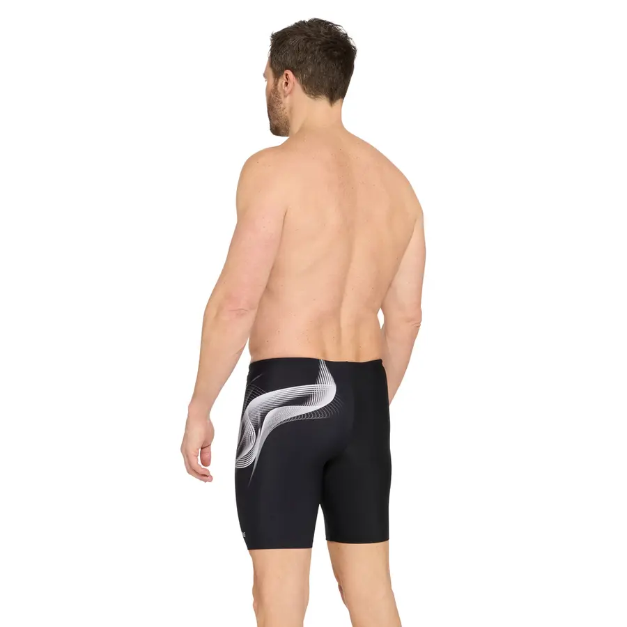 Profile Mid Jammer Badebukse 30 Zoggs | Svart/Hvit | Ecolast+ 