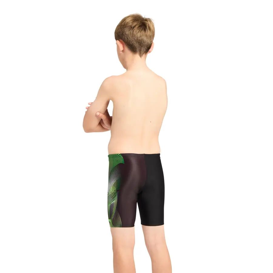 Flak Mid Jammer Badebukse 116cm Zoggs | Svart/Flerfarget | Ecolast 