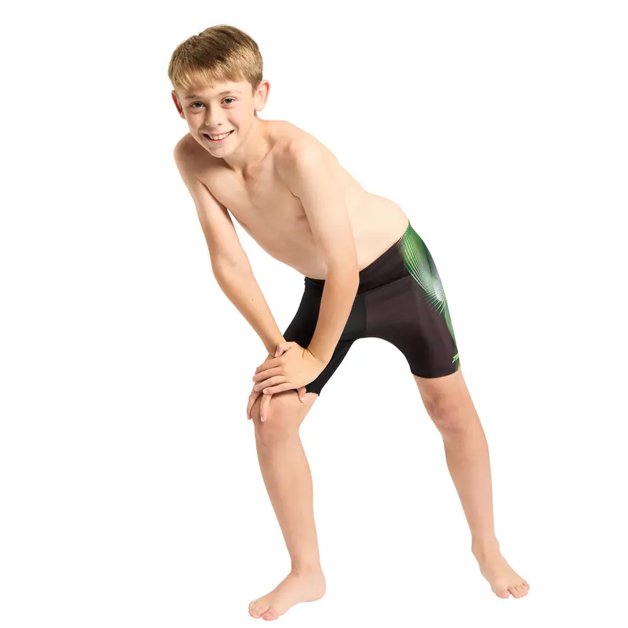 Flak Mid Jammer Badebukse 116cm Zoggs | Svart/Flerfarget | Ecolast 