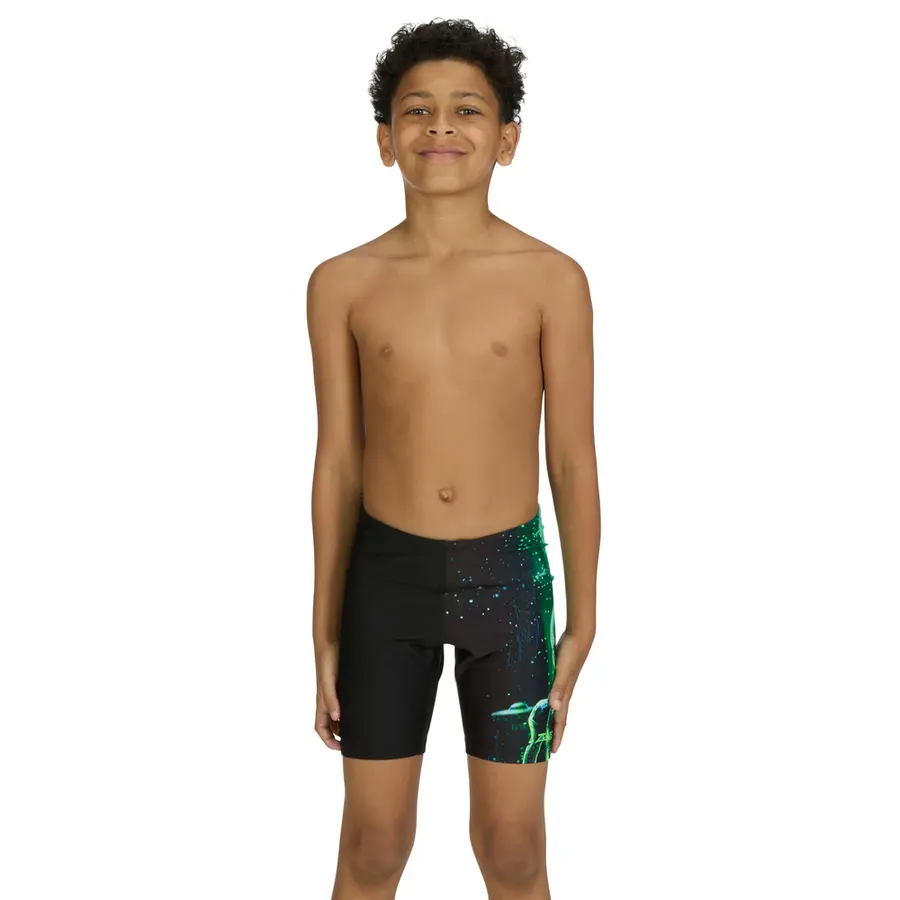 Xfile Mid Jammer Badebukse jr 116cm Zoggs | Svart/Flerfarget | Ecolast 