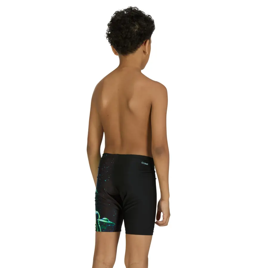 Xfile Mid Jammer Badebukse jr 116cm Zoggs | Svart/Flerfarget | Ecolast 