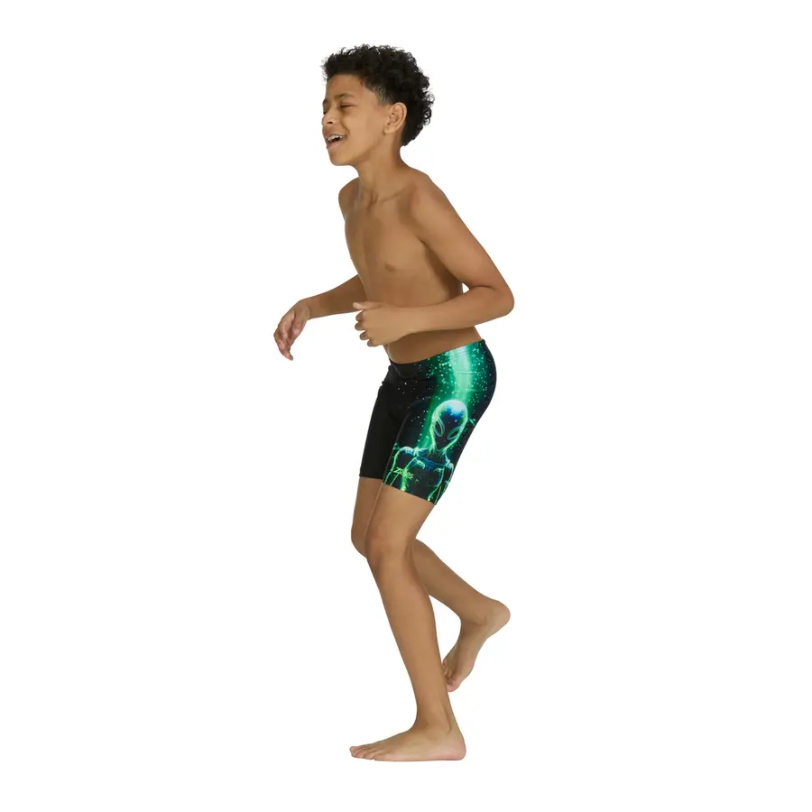 Xfile Mid Jammer Badebukse jr 116cm Zoggs | Svart/Flerfarget | Ecolast 