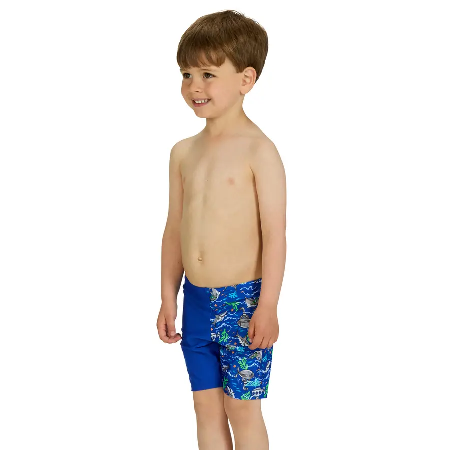 Oceanic Midi Jammer Badebukse 110cm Zoggs | Blå/Flerfarget | Ecolast 