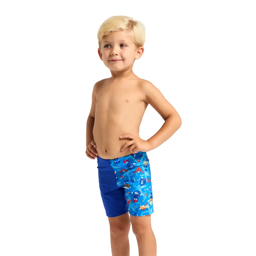 Sea Alien Midi Jammer Badebukse 98cm Zoggs | Blå/Flerfarget | Ecolast 
