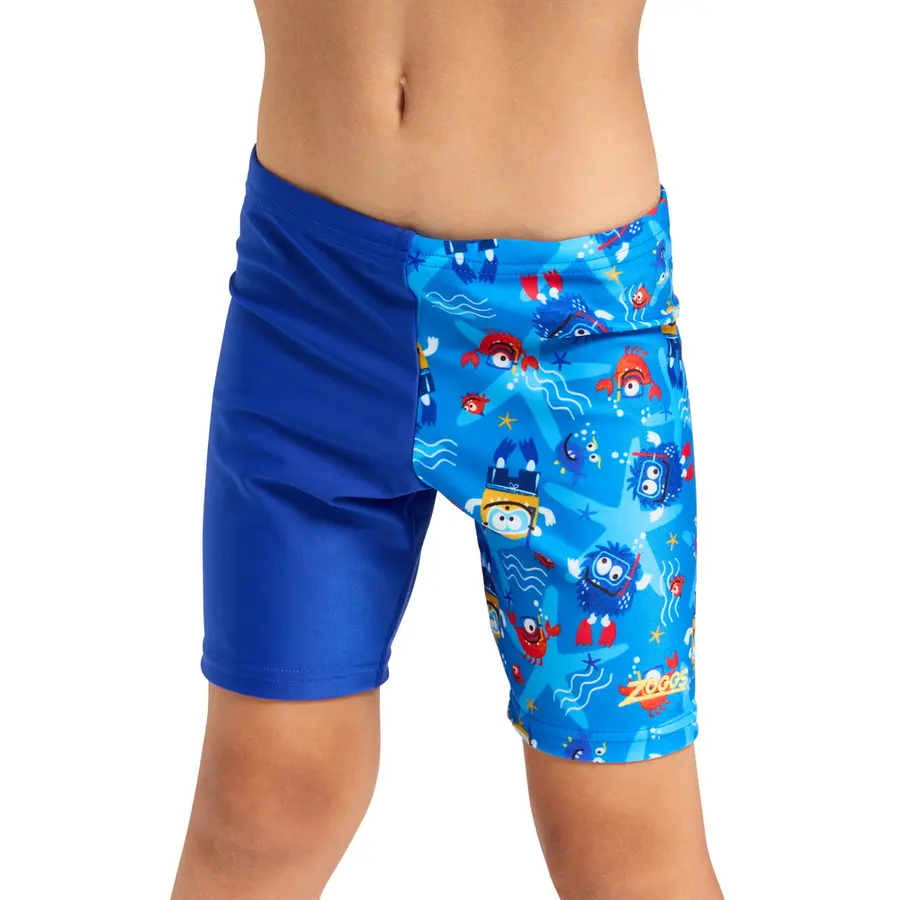 Sea Alien Midi Jammer Badebukse 98cm Zoggs | Blå/Flerfarget | Ecolast 