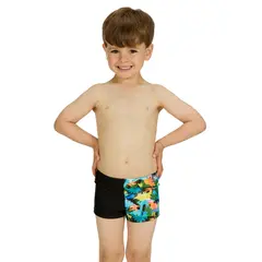 Saurus Hip Racer Badebukse 98cm Zoggs | Svart/Flerfarget | Ecolast