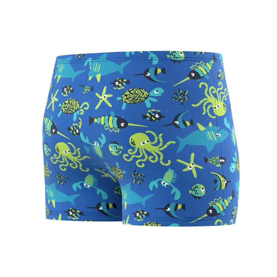 Speedo Print Aquashort jr 92 Speedo | Blå/Citrus | EnduraSoft 