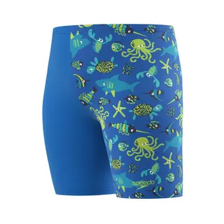 Speedo Print Jammer jr Speedo | Blå/Citrus | EnduraSoft