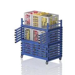 Oppbevaringsskap med 2 låsbare rom Blå | 154 x 136 x 76 cm