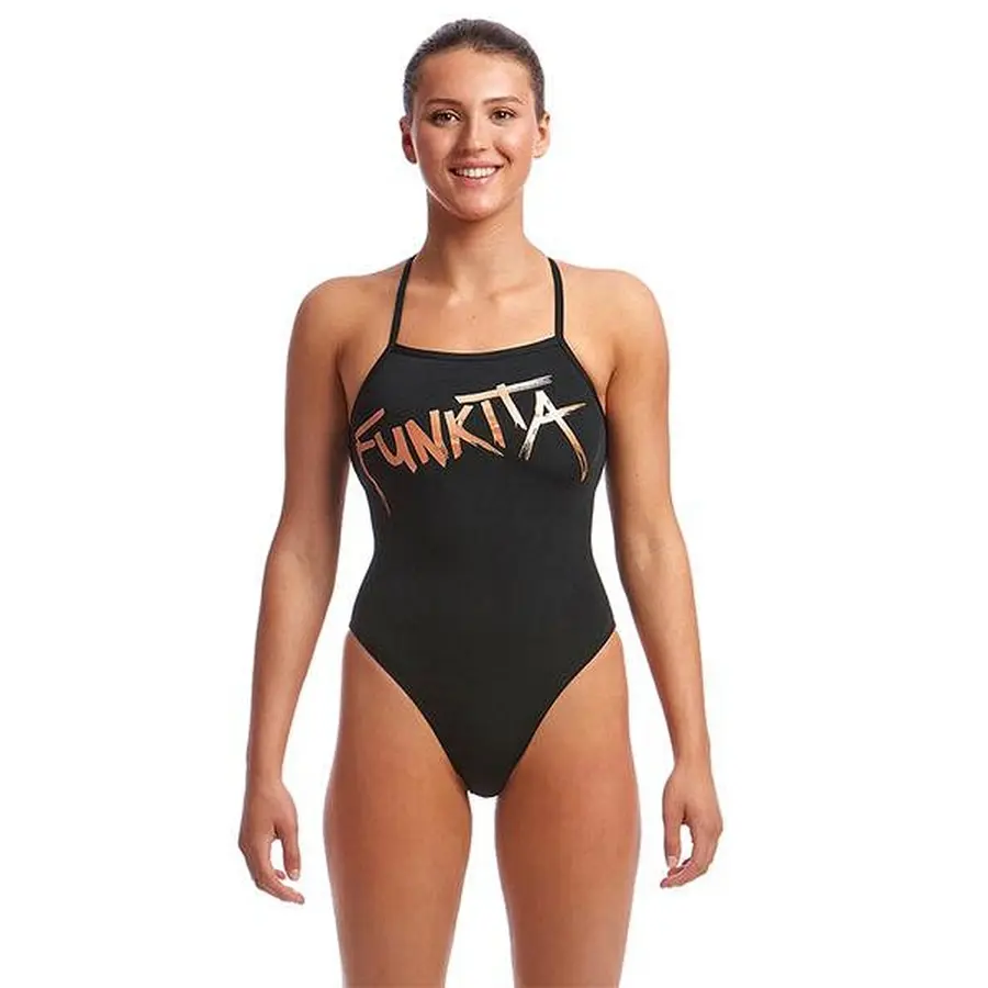 Bronzed Badedrakt EU34 Funkita | Strapped In One Piece 