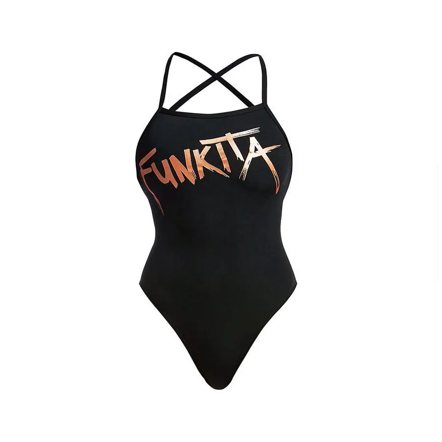 Bronzed Badedrakt EU34 Funkita | Strapped In One Piece 