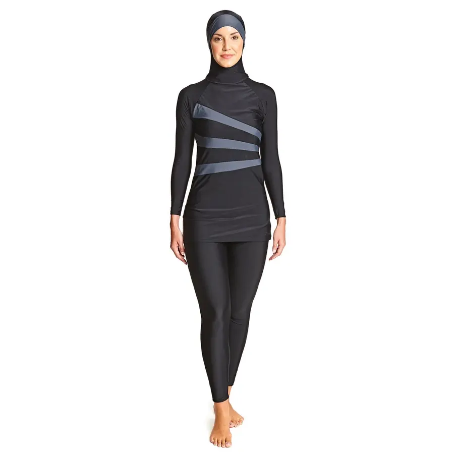 Meelup Modesty Suit Burkini Badedrakt 44 Zoggs | Svart | Elastomax 