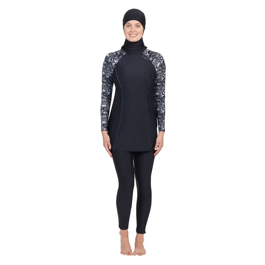 Metro Modesty Burkini EU34 Zoggs | Svart/Flerfarget | Elastomax 