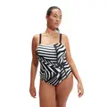 Square Neck Shaping Badedrakt 36 Speedo | Svart/Hvit | ECO BodyFit Rec
