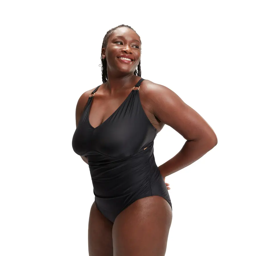 V Neck Shaping Badedrakt (+) 50 Speedo | Svart | ECO BodyFit Rec 