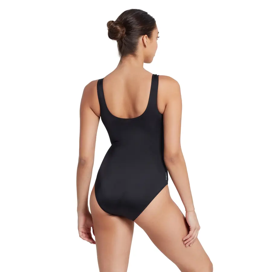 Shimmer Scoopback Badedrakt EU34 Zoggs | Svart/Flerfarget  | Ecolast 