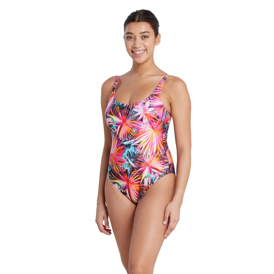 Savannah Sleekback Badedrakt 34 Zoggs | Flerfarget | Ecolast 