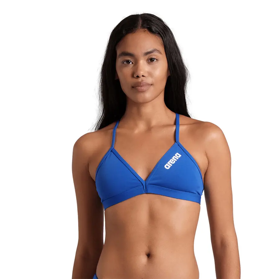 Solid Tie Back Bikini Topp 30 Arena | Blå | MaxLife ECO 