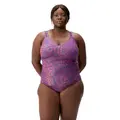 Printed V Neck Shaping Badedrakt (+) 48 Speedo | Flerfarget | BodyFit Rec
