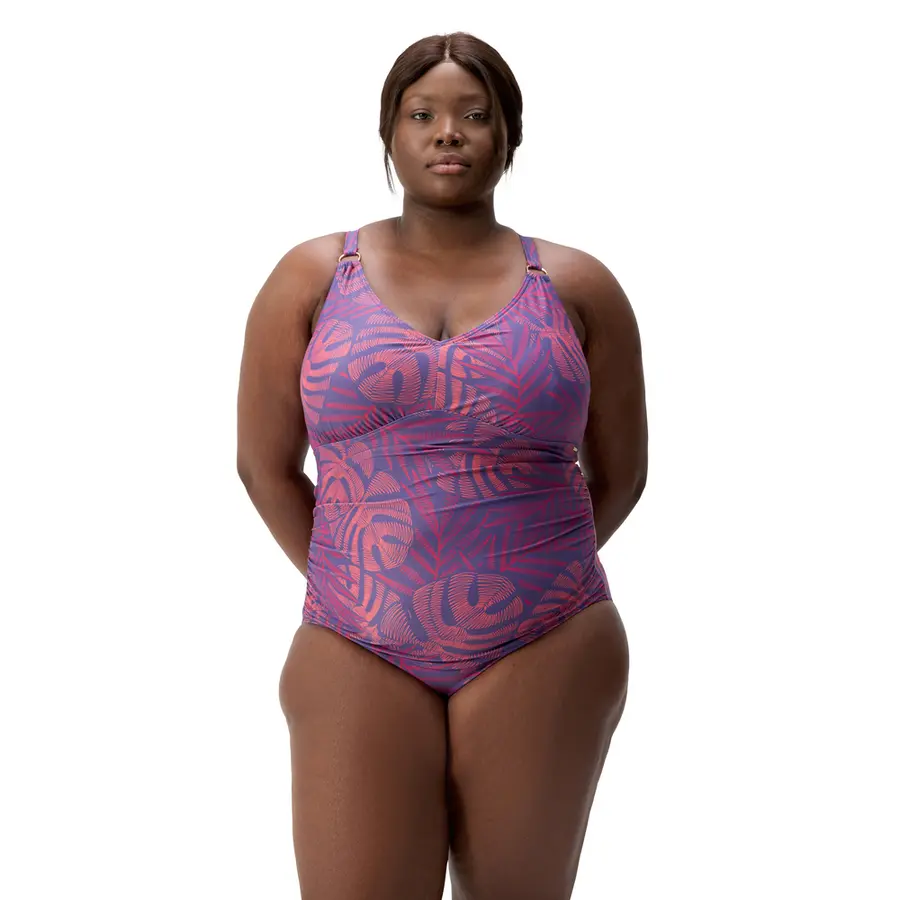 Printed V Neck Shaping Badedrakt (+) 52 Speedo | Flerfarget | BodyFit Rec 