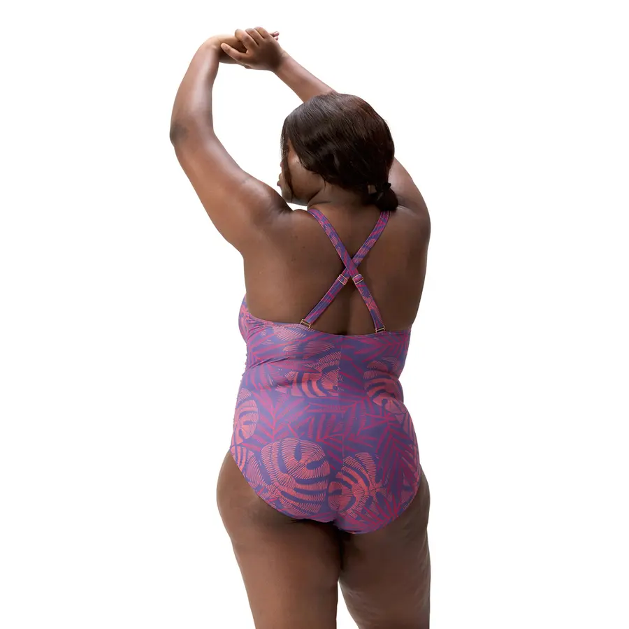 Printed V Neck Shaping Badedrakt (+) 52 Speedo | Flerfarget | BodyFit Rec 
