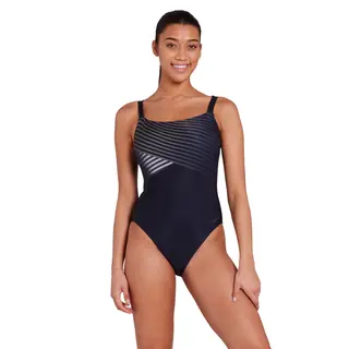 Seafarer Adj. Classicback Badedrakt Zoggs | Svart/Flerfarget | Ecolast +