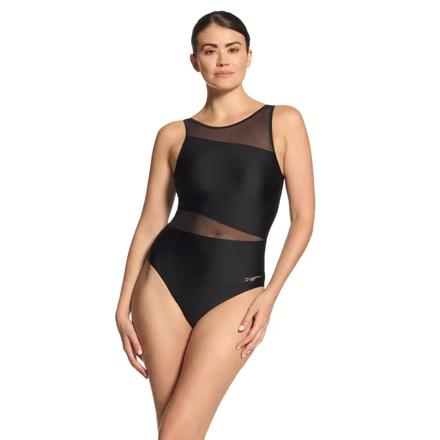 Rustique Mesh V back Badedrakt EU36 Zoggs | Svart | Ecolast 