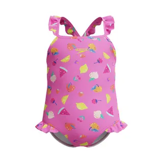 Frill Thinstrap Badedrakt jr Speedo | Rosa | Enduraflex