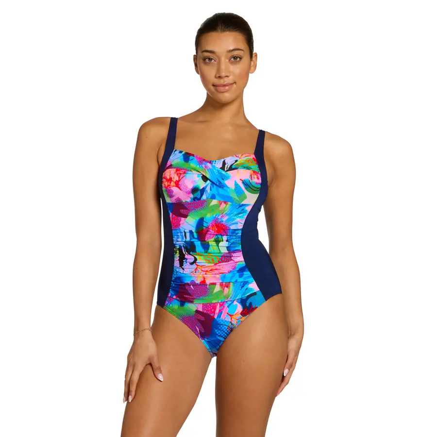 Atlantis Ruched Front Badedrakt EU38 Zoggs | Flerfarget | Ecolast+ 