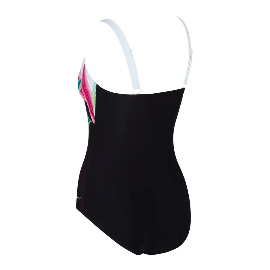 Plantopia Adj. Classicback Badedrakt 34 Zoggs | Svart/Flerfarget | Ecolast 