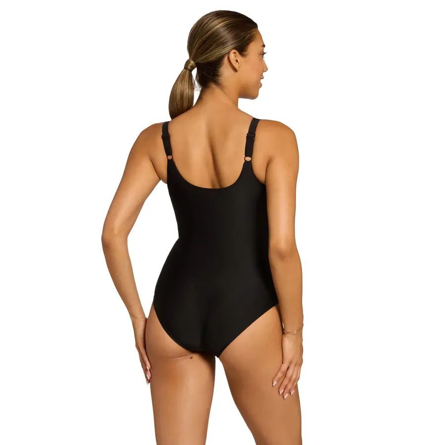 Yuma Adjustable Scoopback Badedrakt EU38 Zoggs | Svart/Flerfarget | Ecolast 