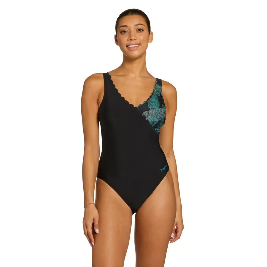 Evergreen Scallop Classicback EU42 Zoggs | Svart/Flerfarget | Ecolast+ 