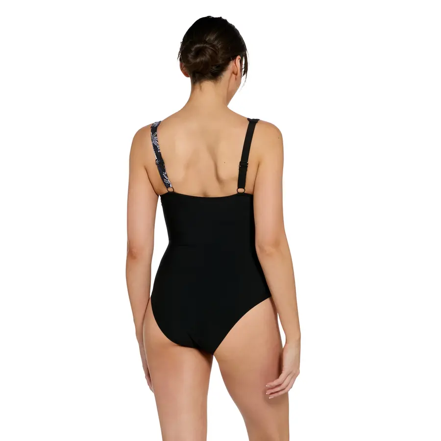 Jumera Scallop Classicback Badedrakt 36 Zoggs | Svart/Hvit | Ecolast+ 
