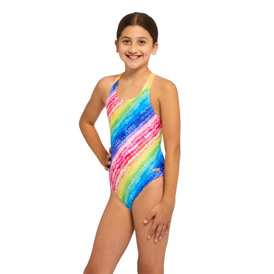 Rainbow Ripple Flyback Badedrakt jr 116 Zoggs | Flerfarget | Ecolast 