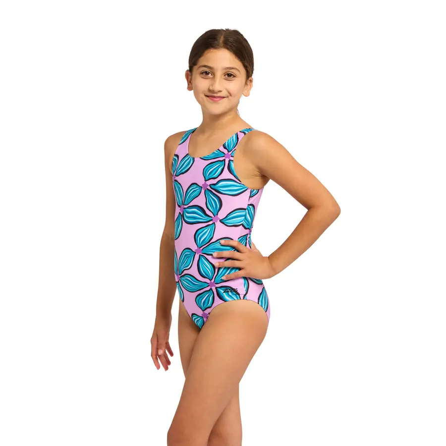 Lily Maze Scoopback Badedrakt jr 116cm Zoggs | Blå/Lilla | Ecolast 