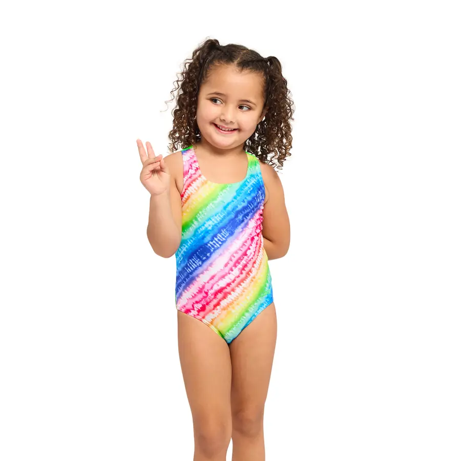 Rainbow Ripple Actionback Badedrakt 104 Zoggs | Flerfarget | Ecolast 