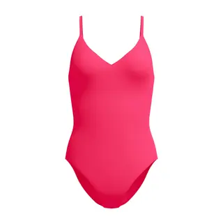 Speedo Solid V-Neck Speedo | Ruby | Soft Swim Jersey