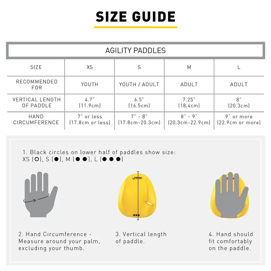 Finis Agility Teknikk Paddles M Strapless Swimming Paddles 