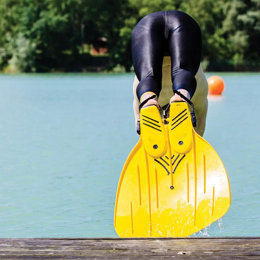 FINIS Monofin Rapid Svømmeføtter Teknisk | Senior 40-46 | Gul 