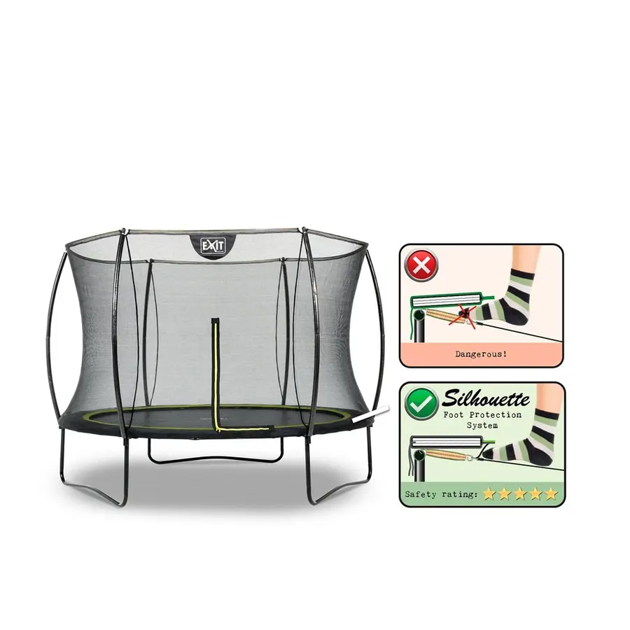 EXIT Silhouette trampoline 244 cm | Sikkerhetsnett 