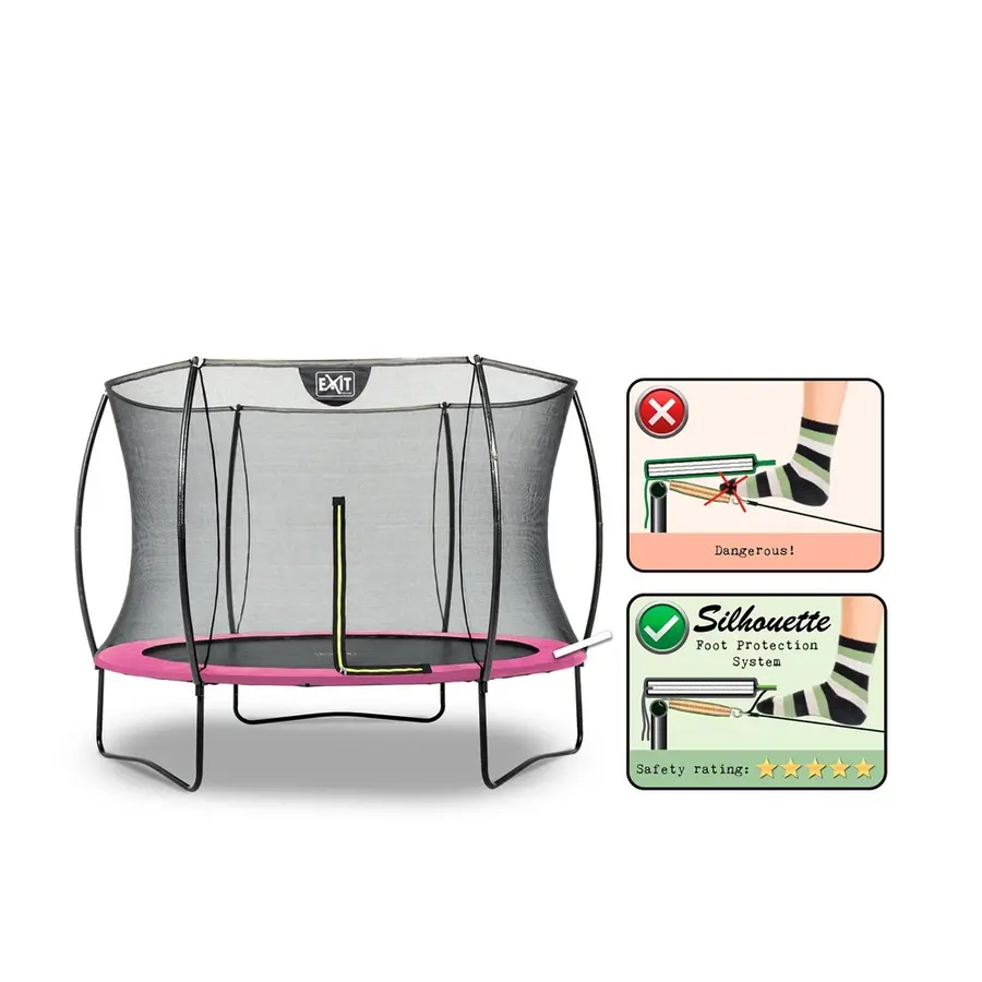EXIT Silhouette trampoline 244 cm | Sikkerhetsnett 