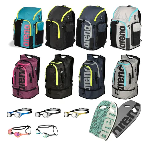 Arena Backpack Ryggsekk Utstyrspakke Svømmebag | Kickboard | Svømmebrille