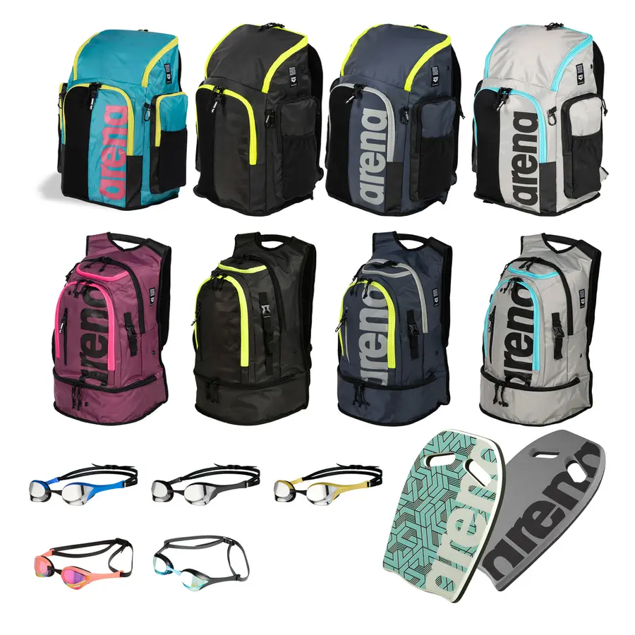 Arena Backpack Ryggsekk Utstyrspakke Svømmebag | Kickboard | Svømmebrille 