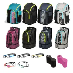 Arena Backpack Ryggsekk Utstyrspakke Svømmebag | Pullbuoy II | Svømmebrille