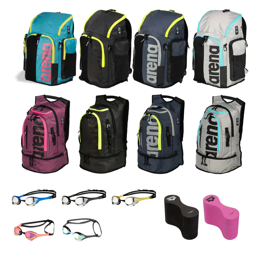 Arena Backpack Ryggsekk Utstyrspakke Svømmebag | Pullbuoy II | Svømmebrille 