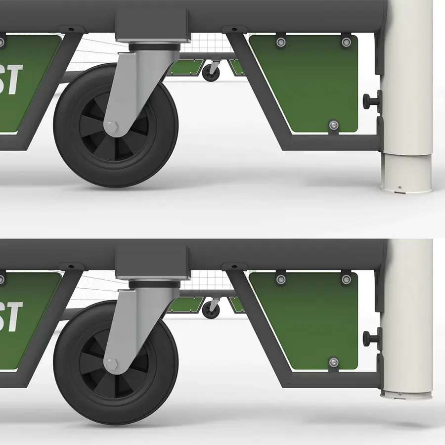 Fotballmål Azteca 7'er mål Inkludert nett, hjul og vekter 