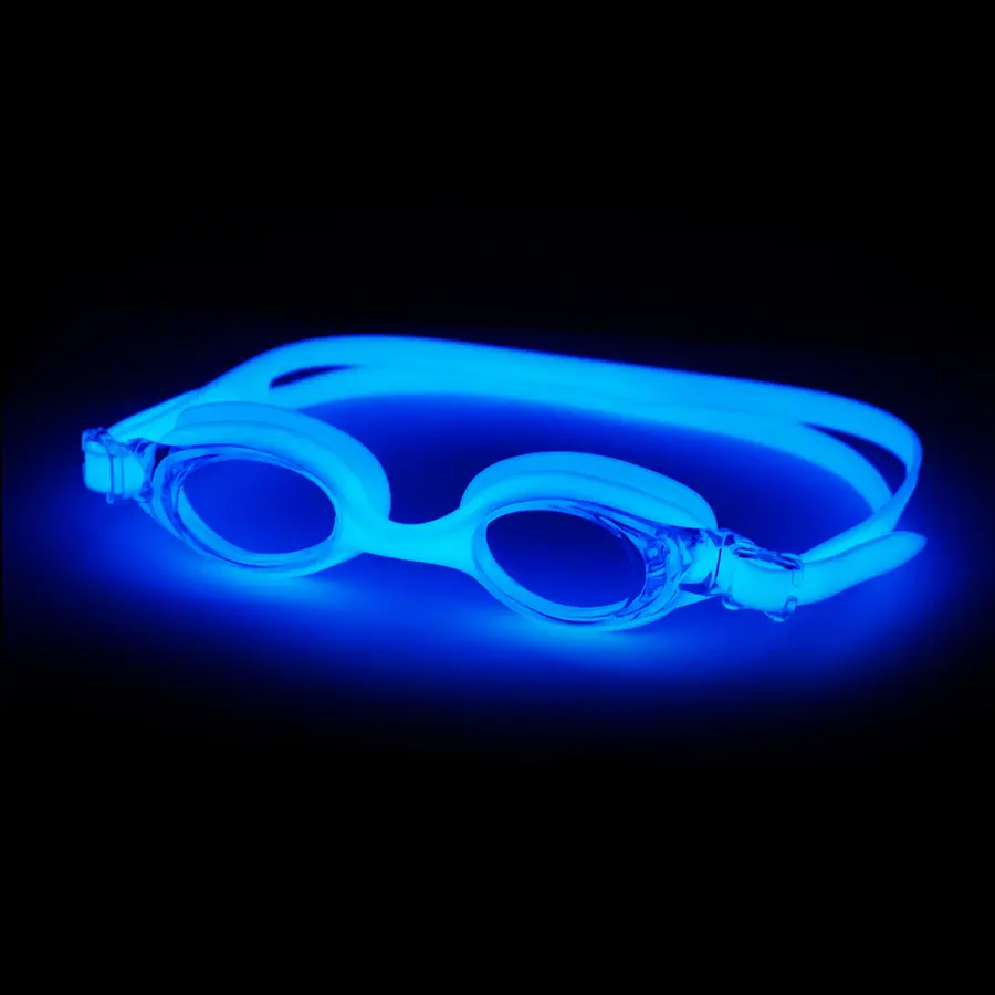 FlowGlow Svømmebrille barn og junior FINIS 4-12 år | Blå | Lyser i mørket 