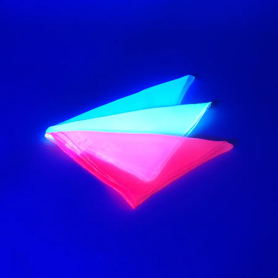 MB Sjongleringsskjerf UV | 40x40 cm 3 stk | Fluoriserende 