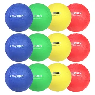 Multiball sett | 15 cm 4 ulike farger | 12 stk